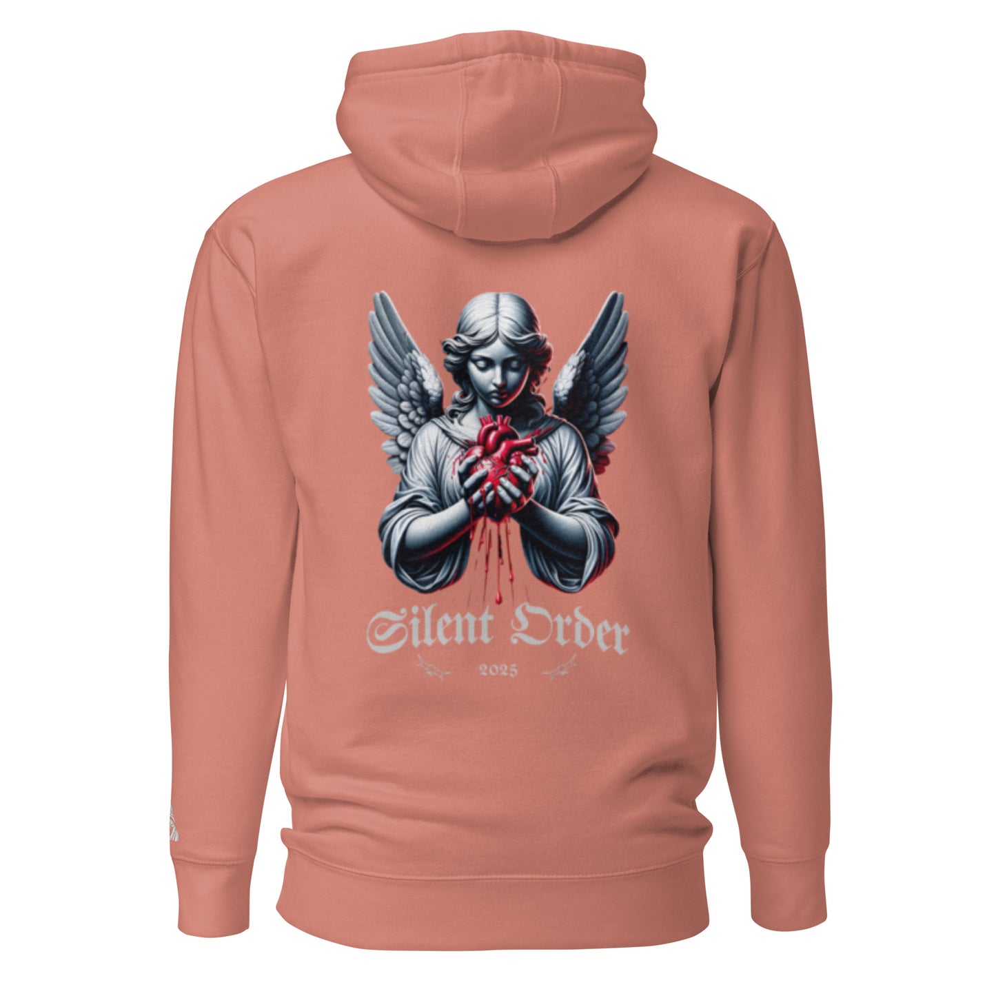 Angel Heart Limited Edition Premium Luxury Series Back Graphic Hoodie Pullover - White Logo Series - By Silent Order Apparel Brand - Unisex