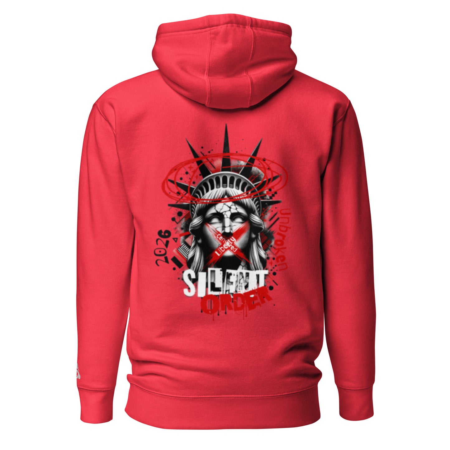 Muted Freedom Limited Edition Premium Luxury Series Back Graphic Hoodie Pullover - White Logo Series - Unisex