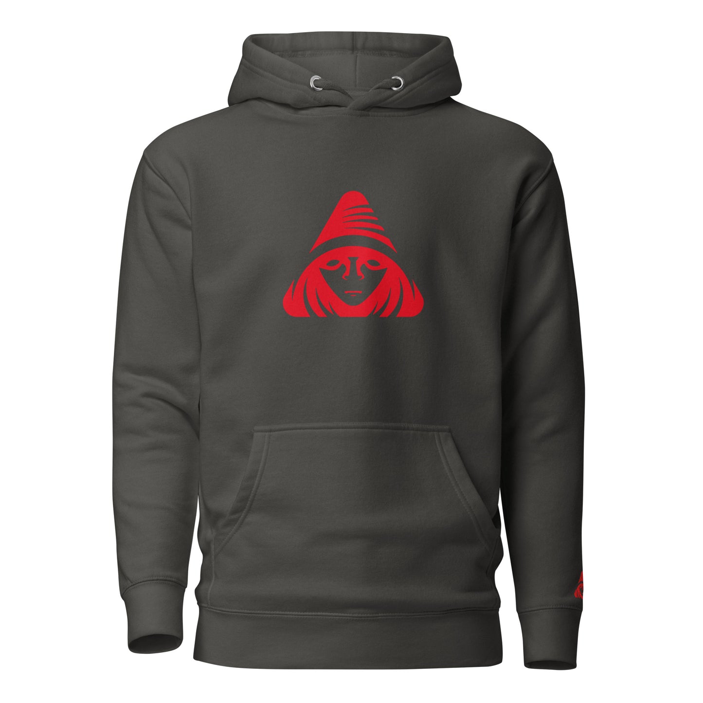 Signature Logo Series Premium Luxur Pyullover Hoodie w/ Red Silent Order Apparel Brand Logo On The Front - Unisex - Signature Logo Series