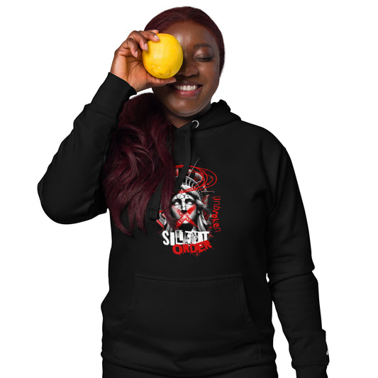 Muted Freedom Limited Edition Premium Luxury Series Front Graphic Pullover Hoodie - White Logo Series - Unisex
