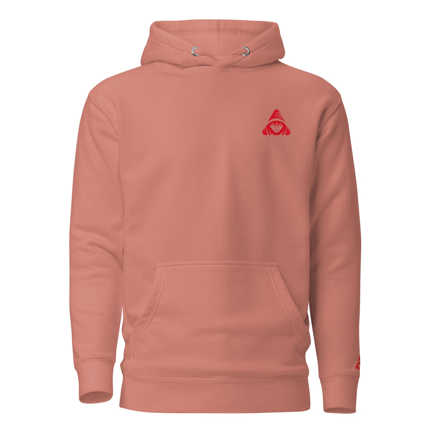 Signature Logo Series Premium Luxury Pullover Hoodie w/ Small Red Logo On The Front - Unisex - Signature Logo Series
