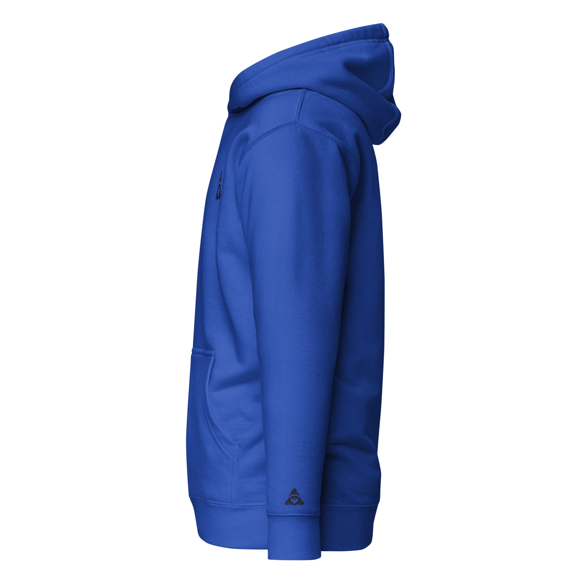 Blue hoodie on a white background