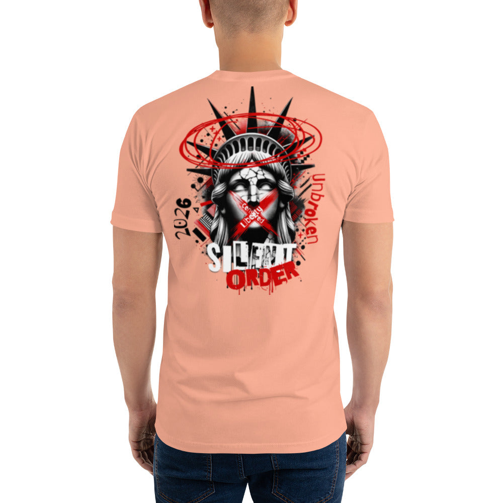 Muted Freedom Limited Edition Premium Luxury Series - Short Sleeve Back Short Sleeve Graphic T-Shirt - Black Logo Series - Unisex